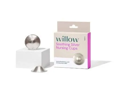 WILLOW Silver Nursing Nipple Shield Cups - 2pk