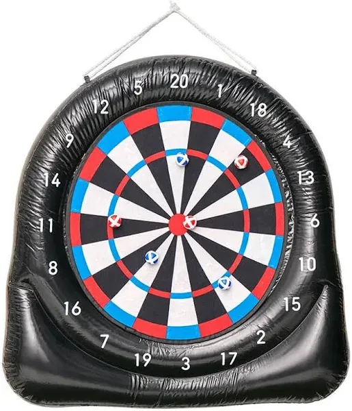 The Lakeside Collection Jumbo Inflatable Outdoor Dartboard Set - for Ages 6 and up