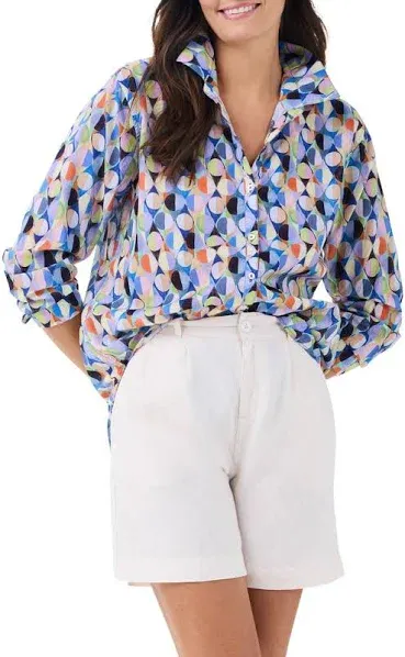 NIC+ZOE Plus Social Circles Boyfriend Shirt