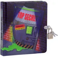 Mollybee Kids Top Secret Glow in The Dark Lock and Key Diary