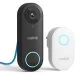 Reolink Video Doorbell PoE Camera 180 Degree Diagonal, 5MP IP Security Camera Outdoor with Chime V2, 2-Way Talk, Plug & Play, Secured Local Storage,