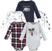 Hudson Baby unisex-baby Cotton Long-sleeve Bodysuits