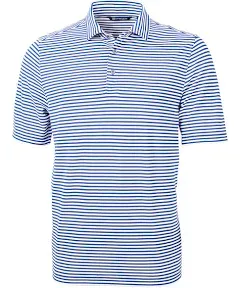 Cutter Buck Virtue Eco Pique Stripe Recycled Mens Polo