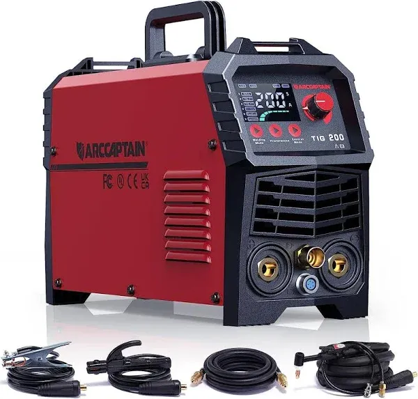 TIG Welder 200A, High Frequency 110V/220V Dual Voltage Tig/Stick/Arc 2 in 1 Weld