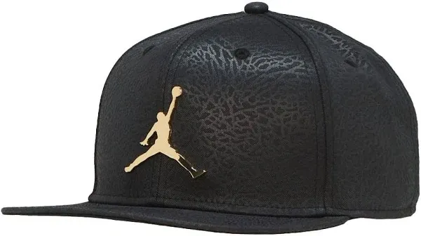 Nike Air Jordan Youth Snapback Hat Metal Jumpman Elephant Print 1623 KR5 Red/Blk