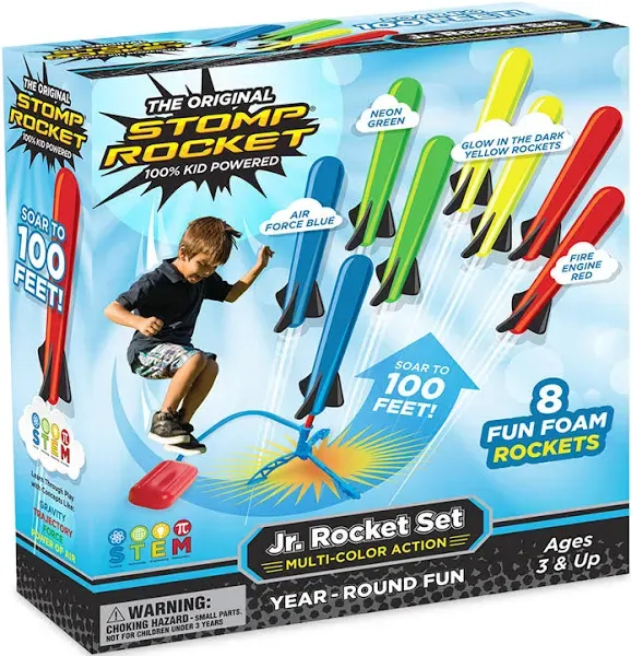 Stomp Rocket Jr Rainbow Rocket Kit