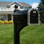 Architectural Mailboxes Landover Aluminum Mailbox Post Black