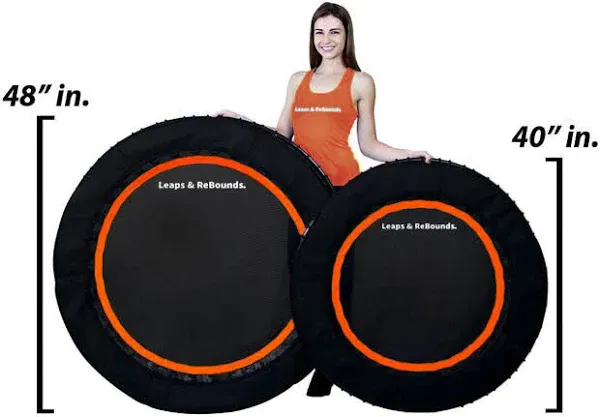 Leaps & REBOUNDS Mini Fitness Trampoline Rebounder Gym Equipment