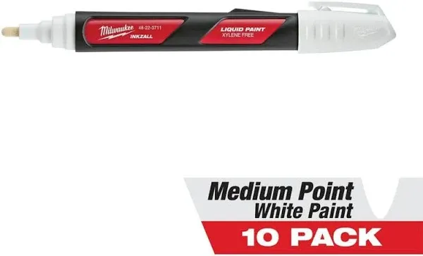 Milwaukee 48-22-3712 1PK INKZALL White Paint Marker