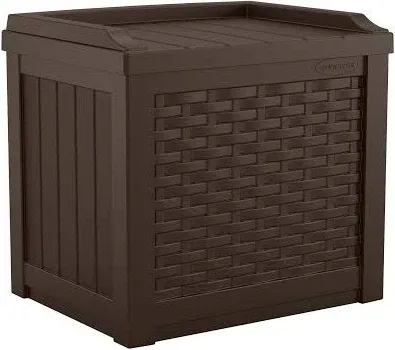 Suncast Deck Box Patio Seat Storage Organizer outdoor Garden All Weather 22 Gal