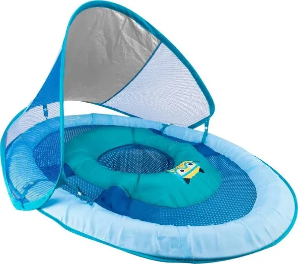 Swimways Baby Spring Float Sun Canopy - Blue Sea Monster 6067868