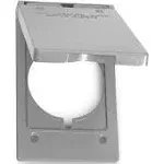 Sigma 14244 Gray 1 Gang Round Receptacle Vertical Cover