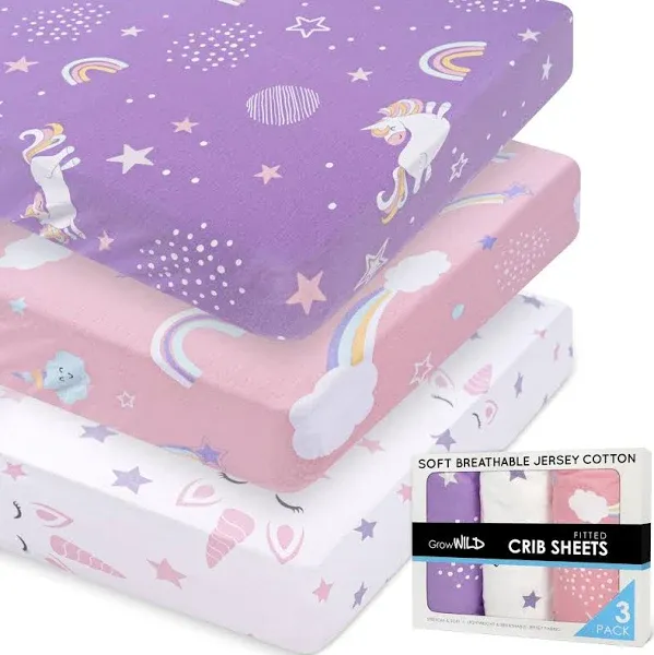 Grow Wild Unicorn Crib Sheets