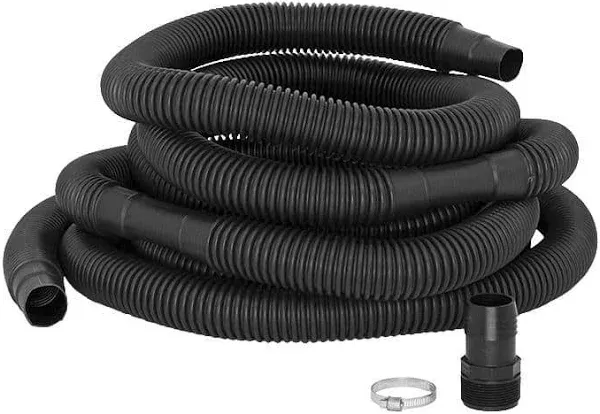 1-1/2 In. X 24 Ft. Sump Pump Discharge Hose Large Diameter Quick Drainage Black