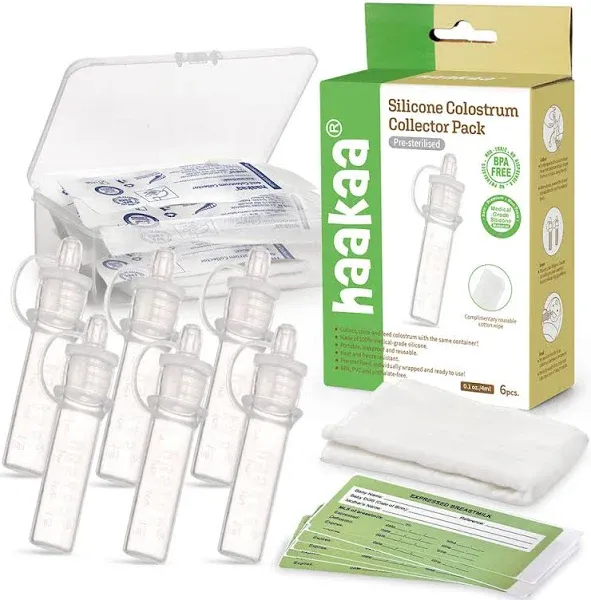 Haakaa Silicone Colostrum Collector Set- 6 piece