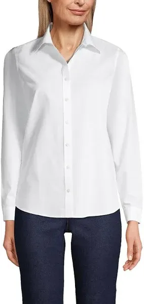 Lands' End Women's No Iron Button Front Shirt