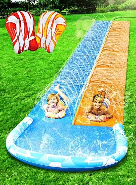 JOYIN 20ft Slip and Slide Water Slide with 2 Bodyboards