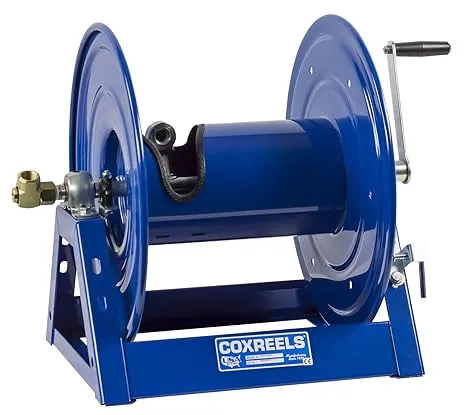 Coxreels 1125-5-200 Hand Crank Steel Hose Reel - 3,000 PSI - Holds 3/4" x 200' Length Hose - Perfect for Air Compressor, Garden, Pressure Washer, Electric Hoses (Hose Not Included) Made in USA