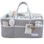 Lily Miles Baby Diaper Caddy - Large Organizer Tote Bag for Baby essentials Boy or Girl - Baby Shower Basket - Nursery Must Haves - Registry Favorites - Newborn Caddie Car Travel