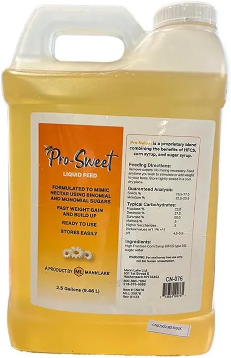 Mann Lake Pro Sweet Liquid Feed for Bees