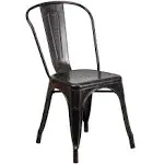 Aged Black Metal Outdoor Chair CH-31230-BQ-GG