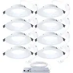 Halo RLQL6069SE010DM-8PK 6" Quicklink Low Voltage 0-10V Canless Downlights (8-Pack Kit Including Driver)