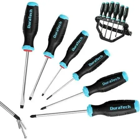 DURATECH 6PC Magnetic Screwdriver Set 3 Slotted/Flat 3 Phillips Head Screwdriver  | eBay