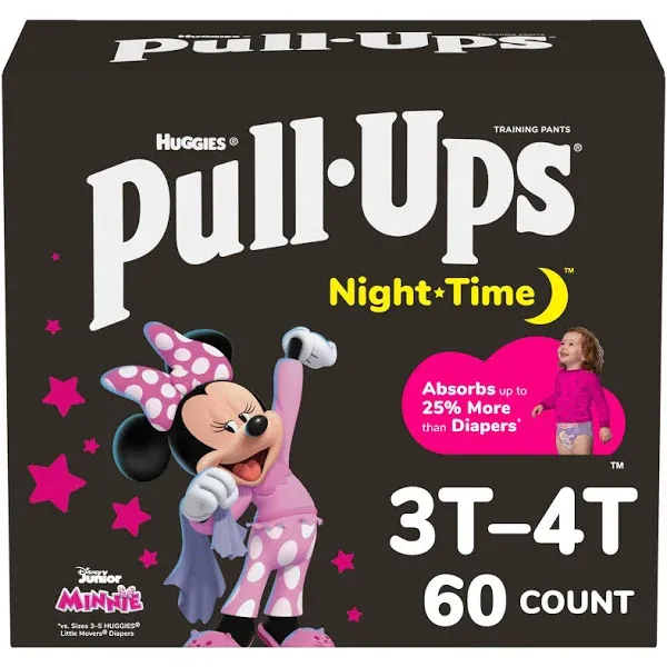 Pull-Ups Pull-Ups Girls' Night-Time Training Pants - 3T-4T - 72ct