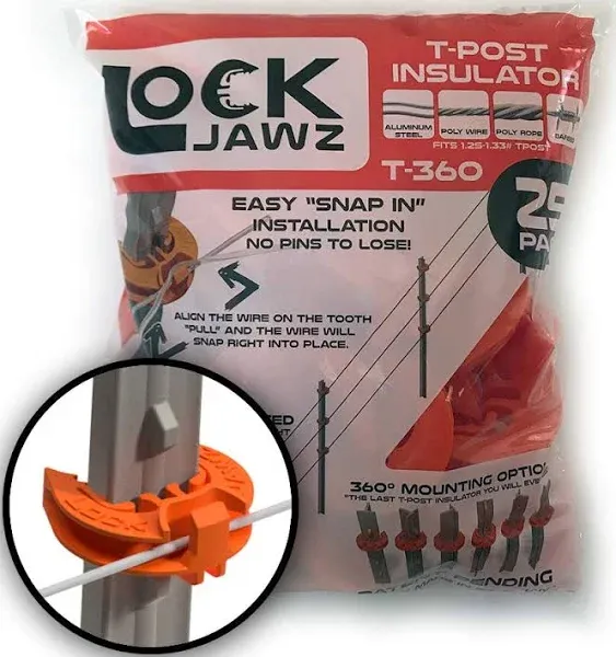 LockJawz T-Post Fence Insulator