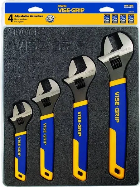 Irwin 4-pc Adjustable Wrench Tray Set