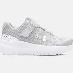 Under Armour Girl's Infant Surge 4 AC Running Shoes Grey/White