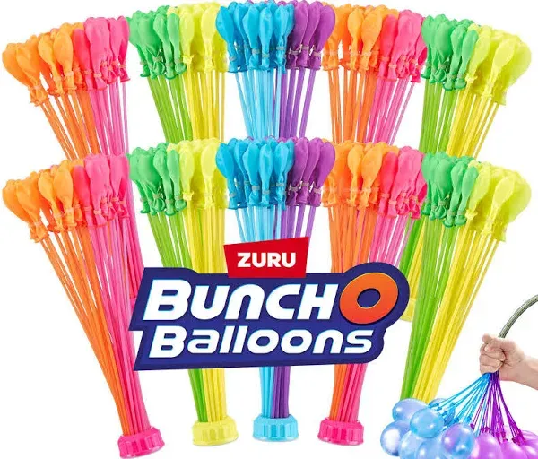 Original Bunch O Balloons Tropical Party 330+ Rapid-Filling Self-Sealing Water Balloons (Exclusive 10 Pack) by Zuru Water Balloon for The Whole Family