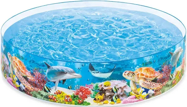 Intex Deep Blue Sea 8&#039;x 18&#034;~SnapSet Instant Above Ground Swimming Kiddie Pool