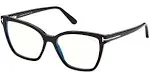 Tom Ford Blue Block Eyeglasses TF5812B 001 Black 53mm FT5812