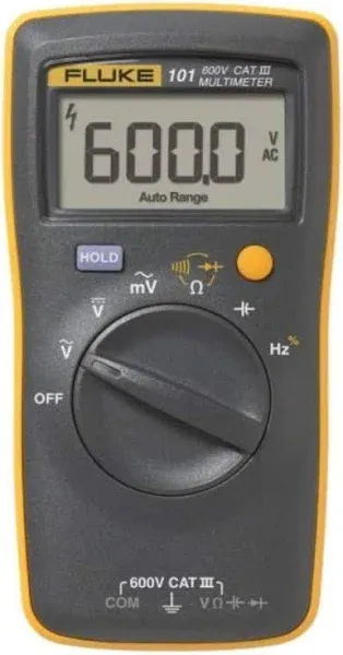 FLUKE 101 Basic Digital Multi-meter Portable Meter ACDC Volt Tester Industrial