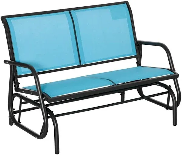 Outsunny 2-Person Outdoor Glider Bench, Patio Double Swing Rocking Chair Lovesea