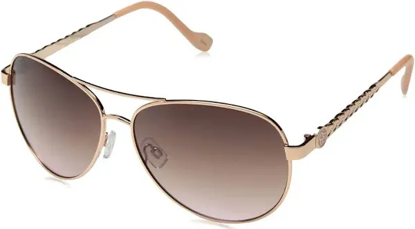 Jessica Simpson Women's J5702 Elegant Metal Aviator Pilot Sunglasses with UV400 Protection