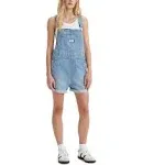 Levi&#x27;s Women&#x27;s Denim Shortalls Blue Size XL Adjustable Straps  Summer Overalls