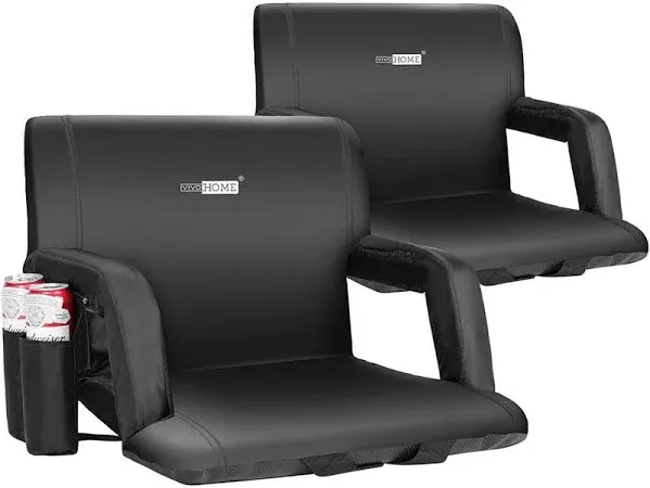 Vivohome Reclining Stadium Seat Chair with Backrest and Armrests