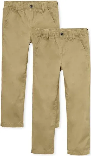 2 pairs boys chino pants with stretch