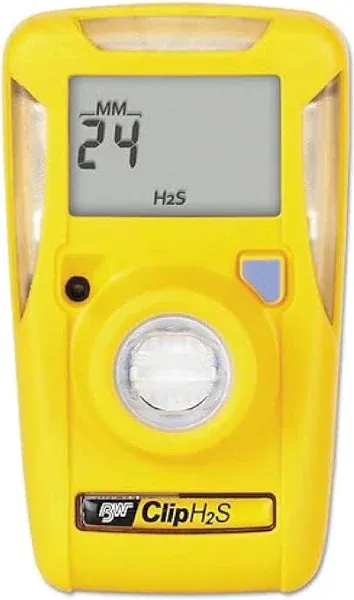 BW Technologies Corded Electric BWC2-H BW Clip Single Gas H2S Monitor, 10/15 (1 Pack)