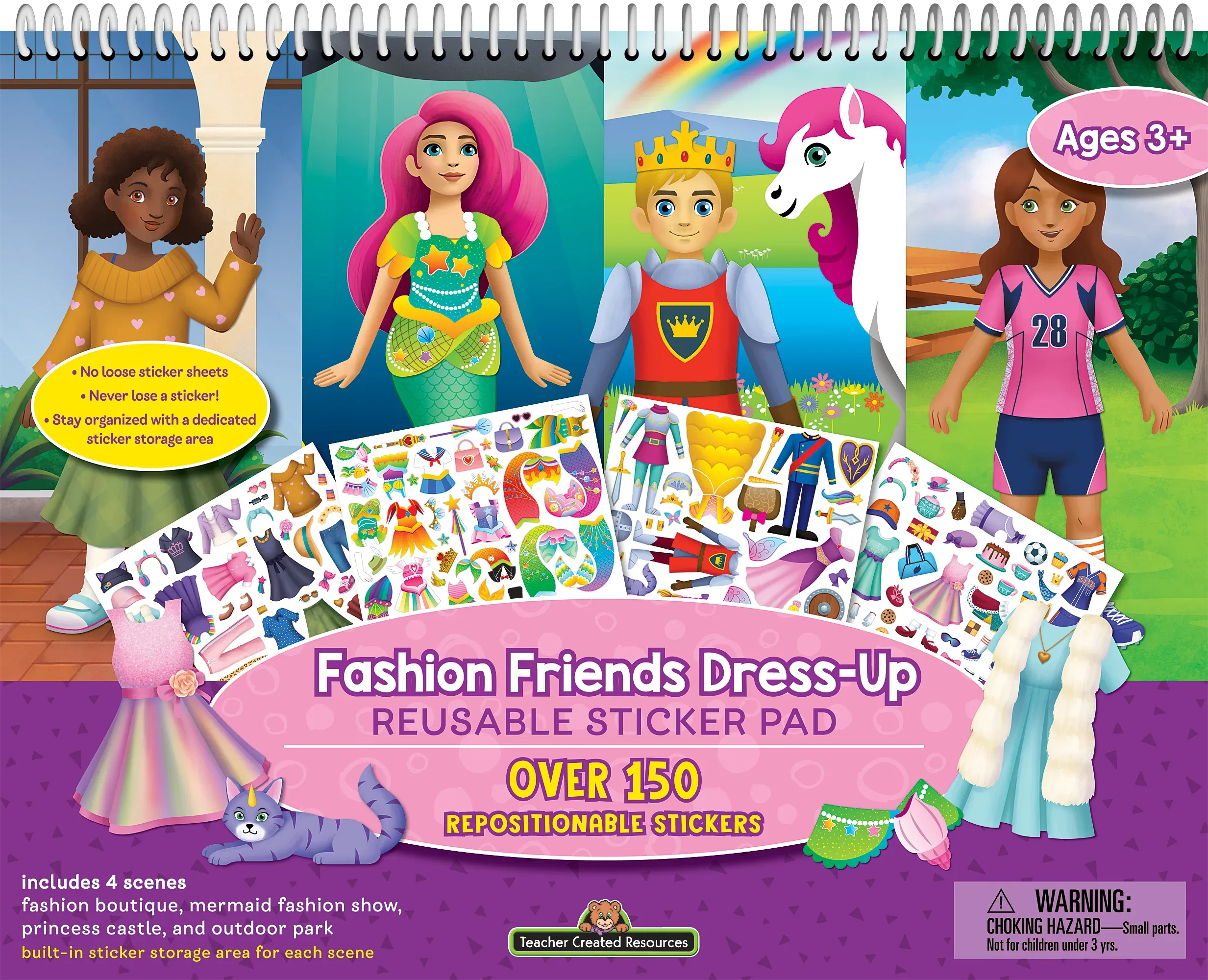 Fashion Friends Dress-Up Reusable Sticker Pad