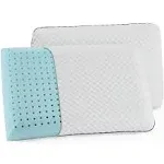 Gel Memory Foam Pillow - Queen Size - 2-Pack - Medium Plush Feel - Neck &amp; Should