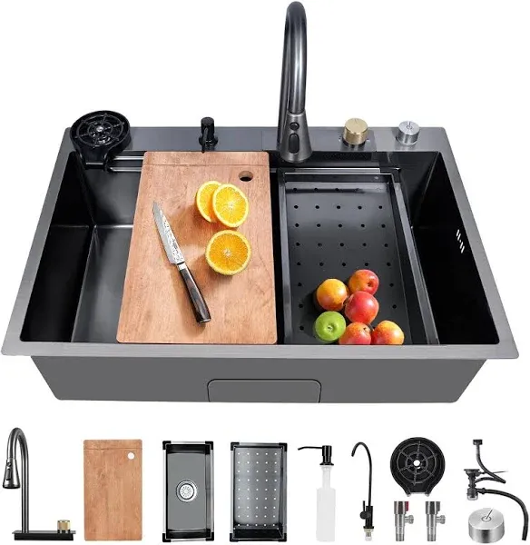 Boliball 31.5Inch Single Bowl Drop-in Kitchen Sink