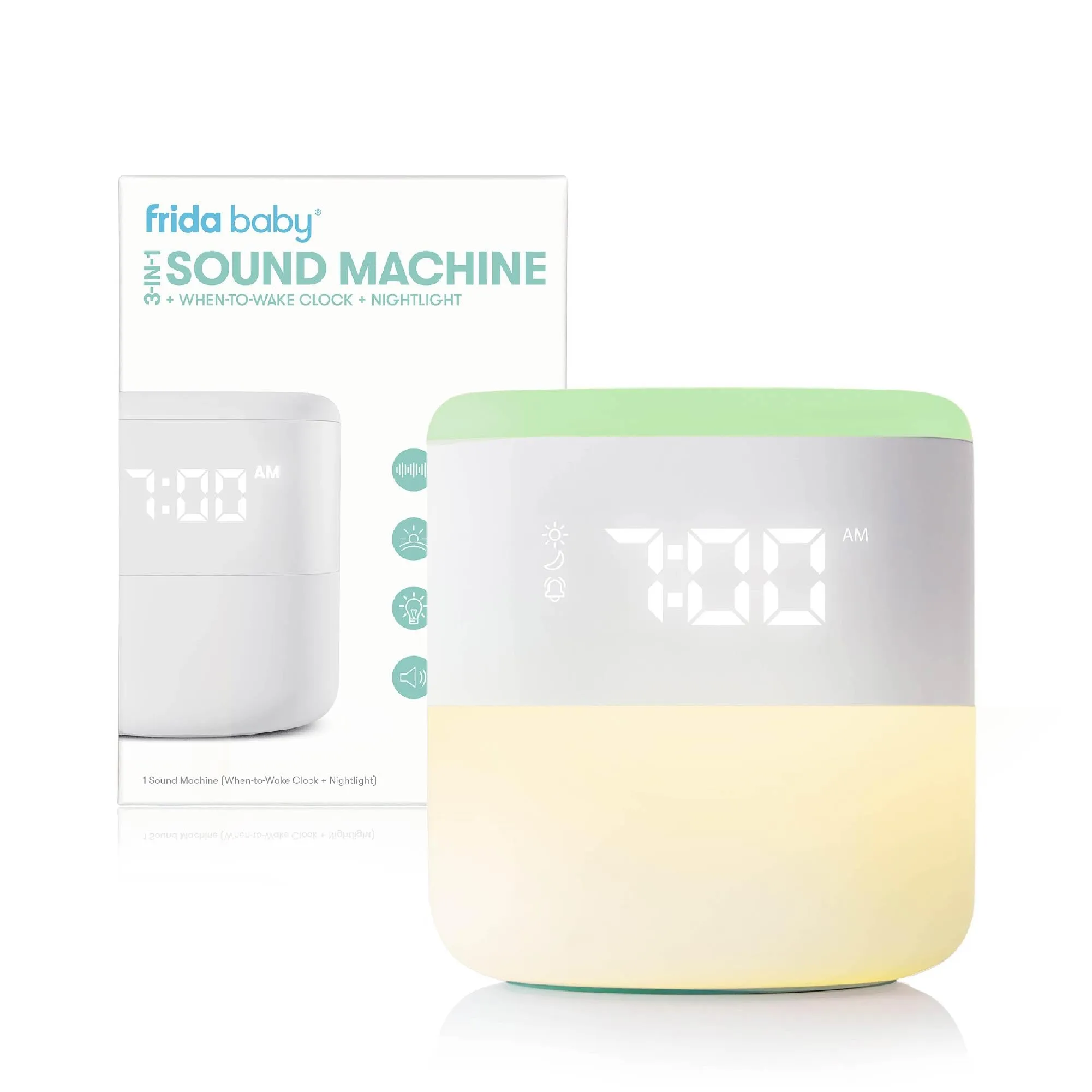 Frida Baby 3-in-1 Sound Machine, When-To-Wake Clock, and Nightlight