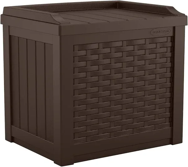 Suncast 22 Gallon Small Deck Box with Storage Seat