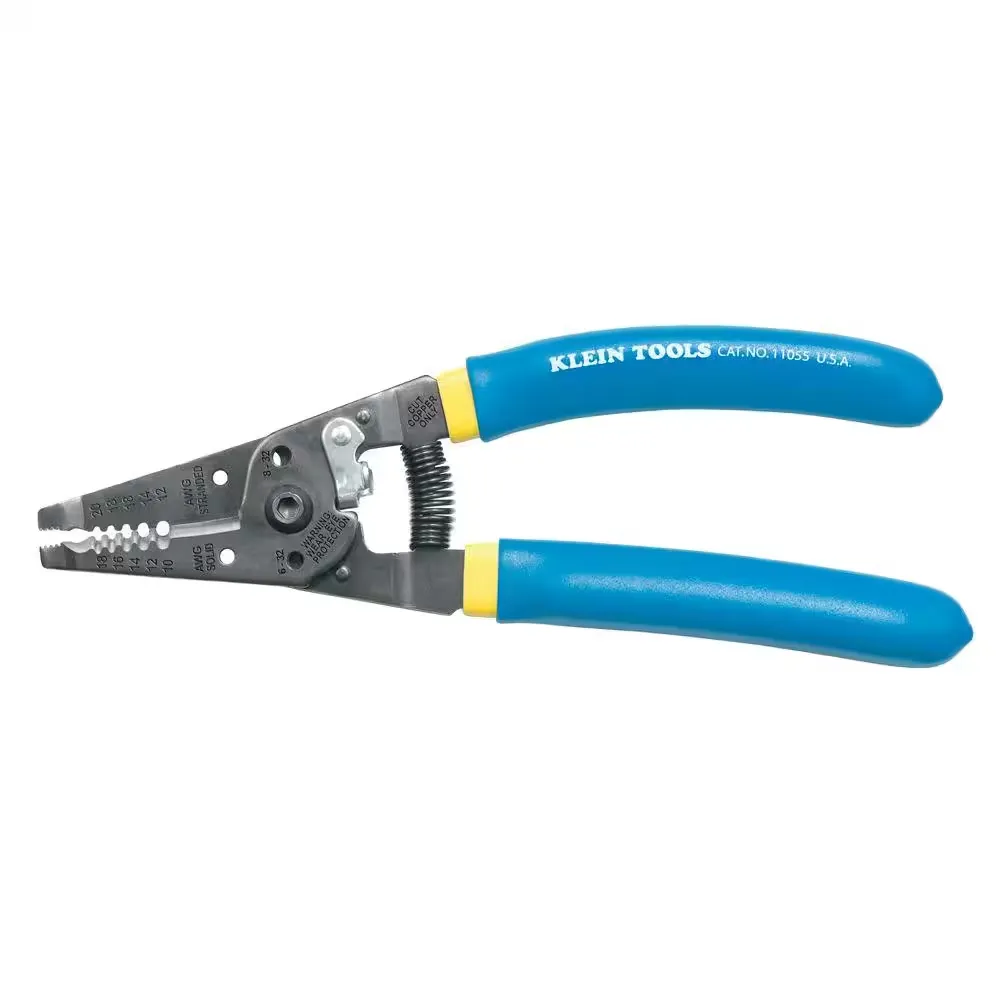 Klein Tools 11055 Wire Cutter and Wire Stripper, Stranded Wire Cutter & Klein Tools 11057 Wire Cutter/Wire Stripper, Heavy Duty Wire Cutter Stripper