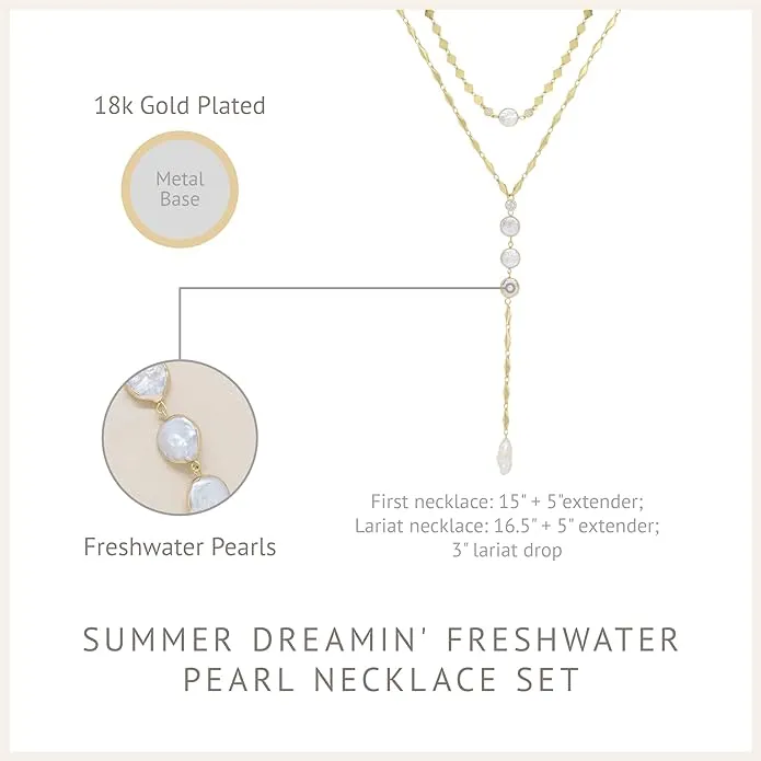 Ettika Summer Dreamin' Freshwater Pearl Necklace Set