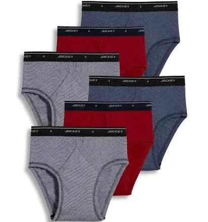 Jockey Men's Classic Low Rise Brief - 6 Pack, Size: 32, Red