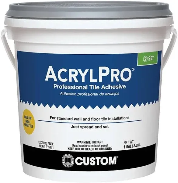 Custom Building AcrylPro Ceramic Tile Adhesive - 1 gal tub